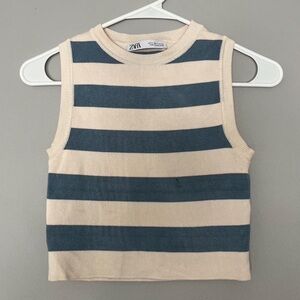 Zara Cropped Vest Tank Top - Size M
